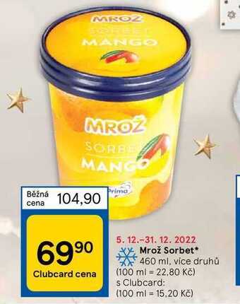 Tesco Mrož sorbet* 460 ml nabídka