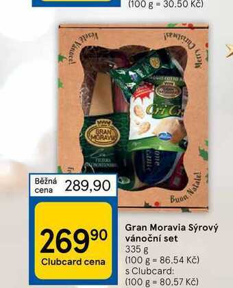 Tesco Gran moravia sýrový vánoční set 335 g nabídka