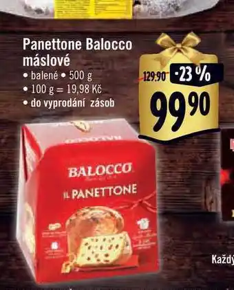Panettone balocco máslové • balené. 500 g