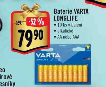 Albert Baterie varta longlife • 10 ks nabídka