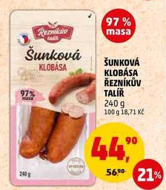 Penny Market Šunková klobása řezníkův talíř, 240 g nabídka