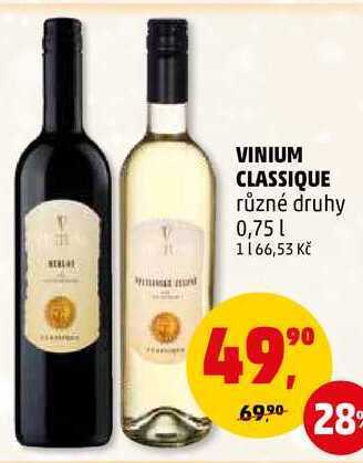 Penny Market Vinium classique, 0,75 l nabídka