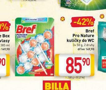 Billa Bref pro nature kuličky do wc nabídka