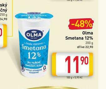 Billa Olma smetana 12% nabídka