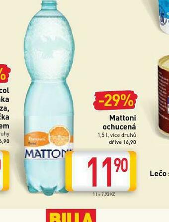 Billa Mattoni ochucená nabídka