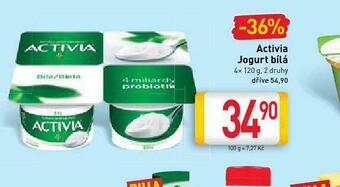 Billa Activia jogurt bílá nabídka