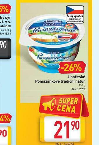 Billa Jihočeské pomazánkové tradiční natur nabídka