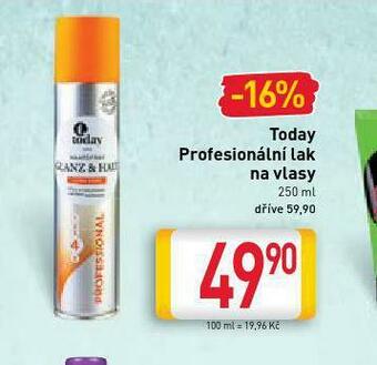 Billa Today profesionální lak na vlasy nabídka