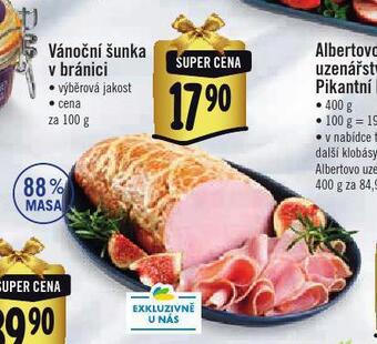 Albert Vánoční šunka v bránici nabídka