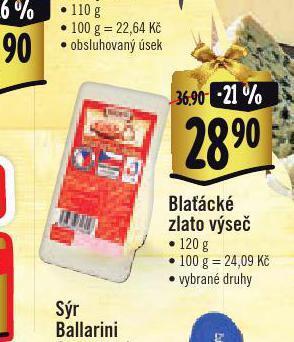 Albert Blaťácké zlato výseč nabídka