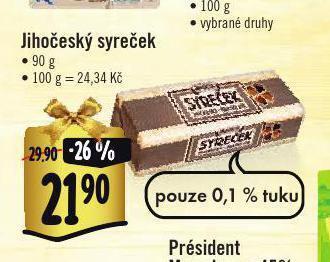 Albert Jihočeský syreček nabídka