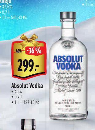 Albert Absolut vodka nabídka