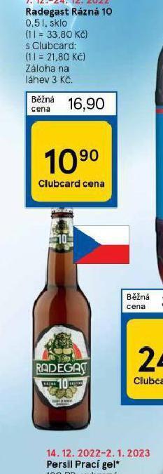 Tesco Pivo radegast rázná 10 nabídka