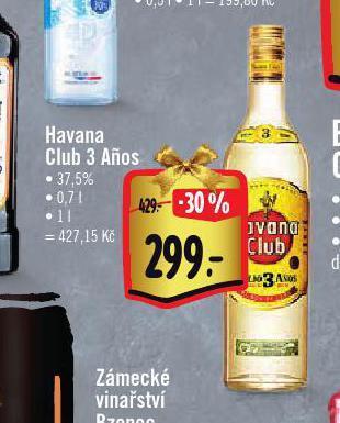 Albert Havana club 3 aňos nabídka