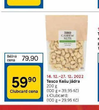 Tesco Tesco kešu jádra nabídka