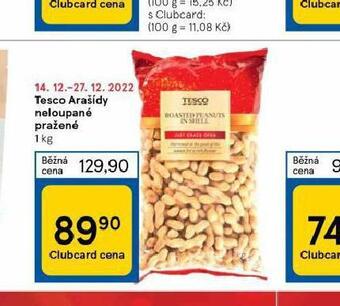 Tesco Tesco arašídy neloupané pražené nabídka