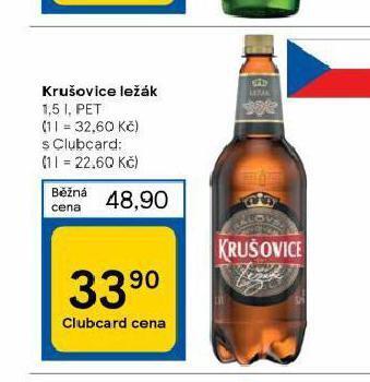 Tesco Pivo krušovice ležák nabídka
