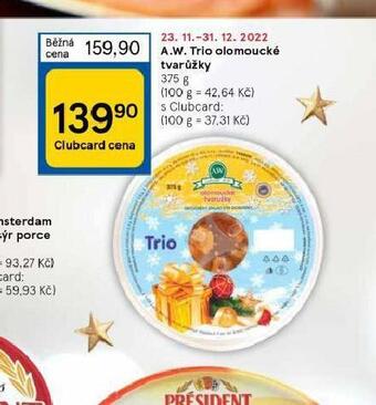 Tesco A.w. trio olomoucké tvarůžky nabídka