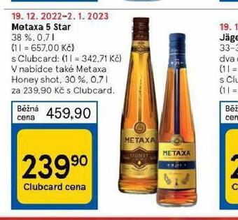 Tesco Metaxa 5 star nabídka