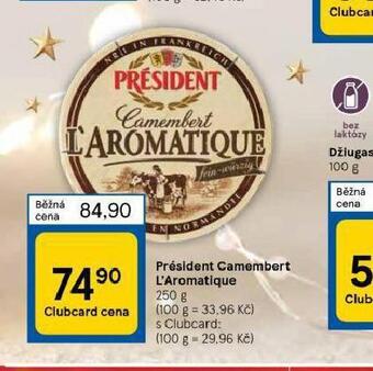 Tesco Président camembert l´aromatique nabídka