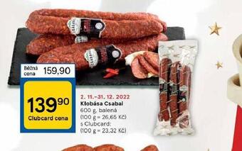 Tesco Klobása csabai nabídka