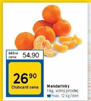 Tesco Mandarinky nabídka
