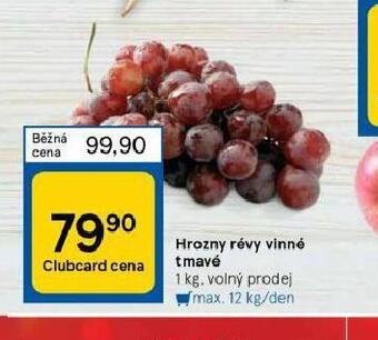 Tesco Hrozny révy vinné tmavé nabídka
