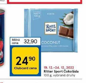 Tesco Ritter sport čokoláda nabídka