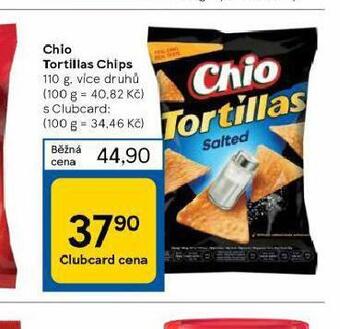 Tesco Chio tortillas chips nabídka
