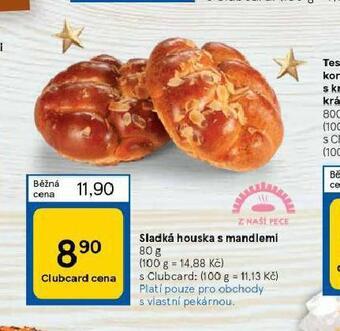 Tesco Sladká houska s mandlemi nabídka