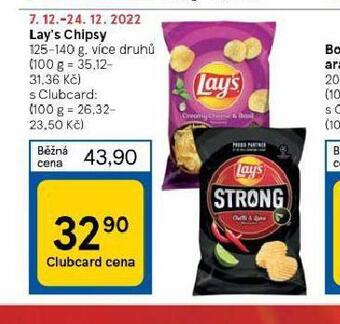 Tesco Lay´s chipsy nabídka
