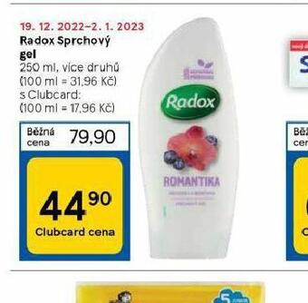 Tesco Radox sprchový gel nabídka