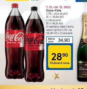 Tesco Coca cola 1,75l nabídka