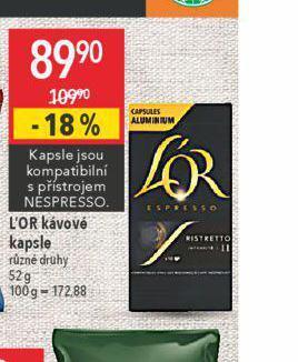 Globus L´or kávové kapsle nabídka