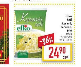 Billa Efko zelí nabídka