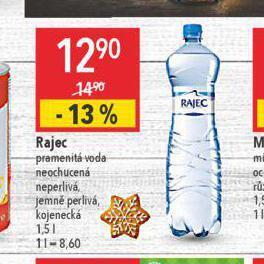 Globus Rajec pramenitá voda nabídka