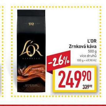 Billa L´or zrnková káva nabídka