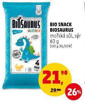 Penny Market Bio snack biosaurus nabídka