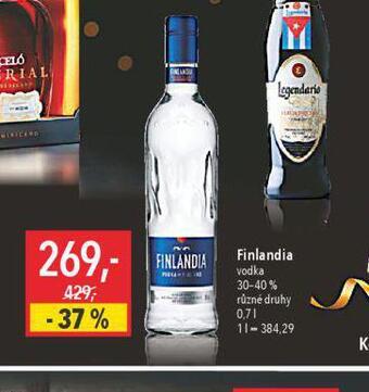 Globus Finlandia vodka nabídka