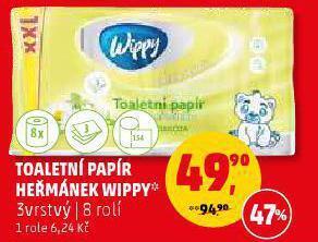 Penny Market Toaletní papír heřmánek wippy 3vrstvý | 8 rolí nabídka