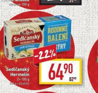 Billa Sedlčanský hermelín nabídka