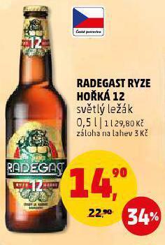 Penny Market Pivo radegast ryze hořká 12 nabídka