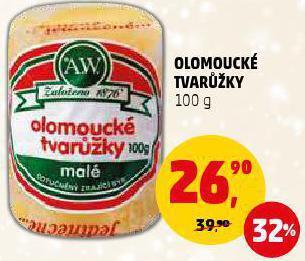 Penny Market Olomoucké tvarůžky 100 g nabídka
