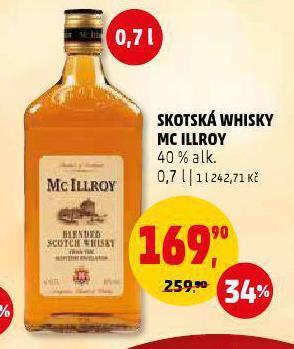 Penny Market Skotská whisky mc illroy 40 % alk. 0,7 l nabídka