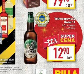 Billa Pivo velkopopovický kozel 11 nabídka