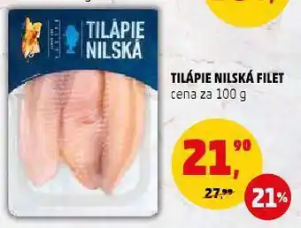 Penny Market Tilápie nilská filet cena za 100 g nabídka