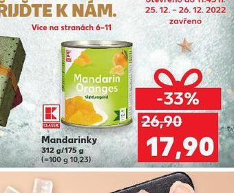 Kaufland Mandarinky nabídka
