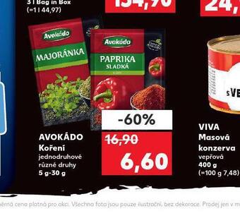 Kaufland Avokádo koření nabídka