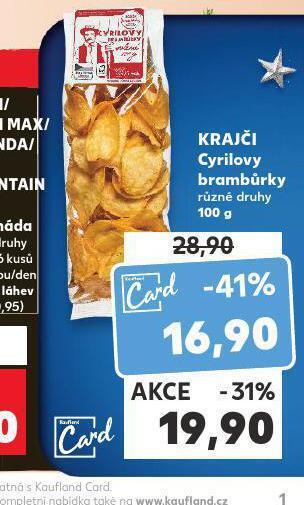 Kaufland Cyrilovy brambůrky nabídka
