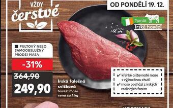 Kaufland Irská falešná svíčková nabídka
